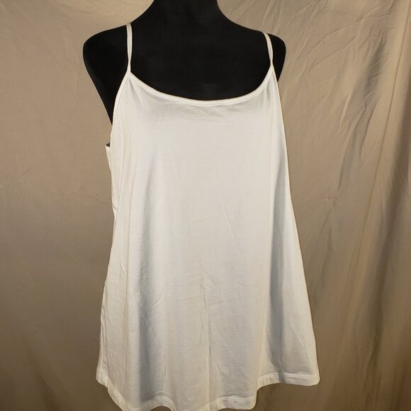 Faded Glory White Tank Top 2X - Picture 1 of 4